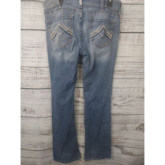 Ariat Jeans Woman Size 31XL R.E.A.L. Mid Rise Stretch Whipstitch Boot Cut Jean - Picture 6 of 13